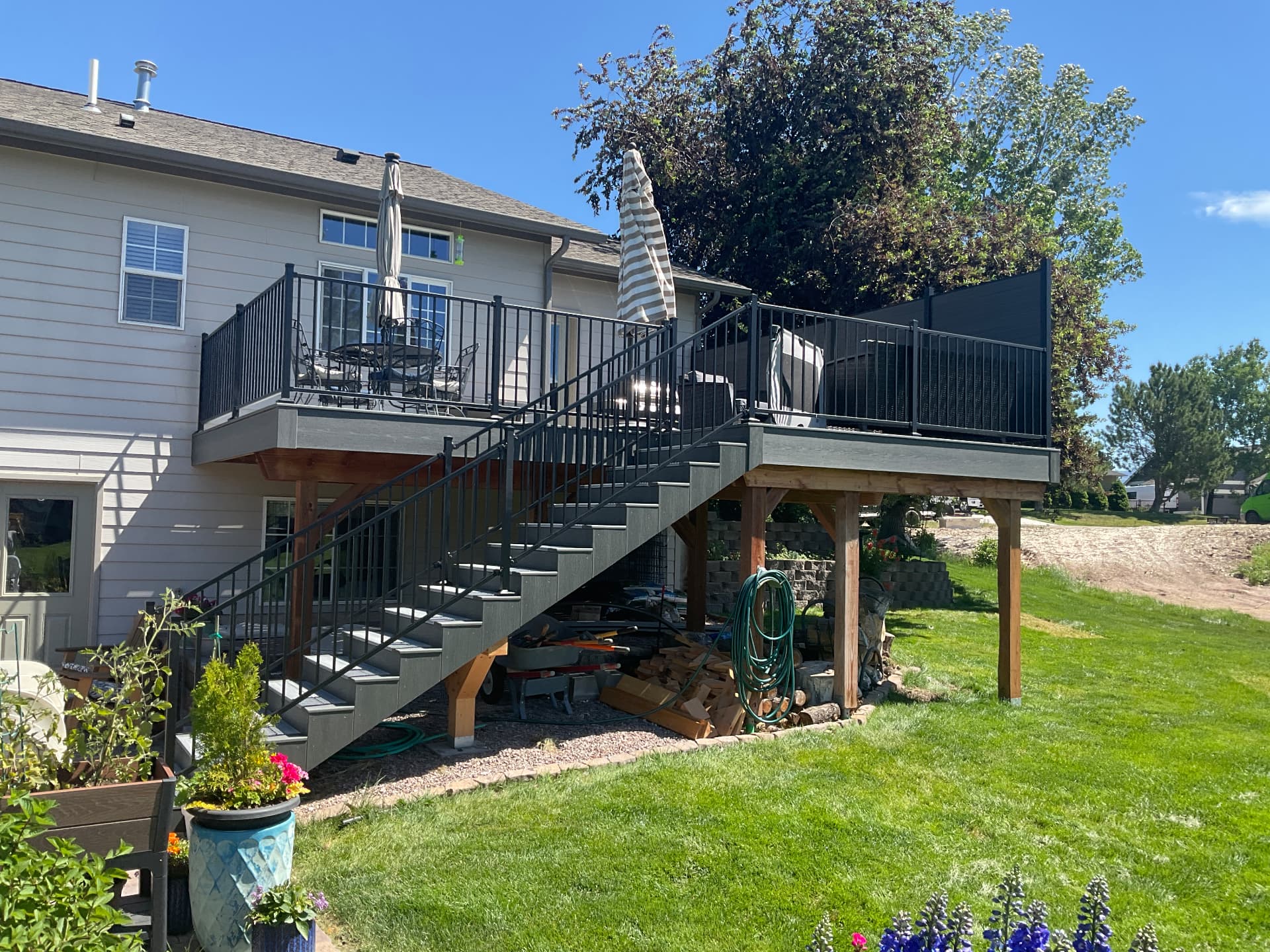 Second-Story Deck on Timber Posts